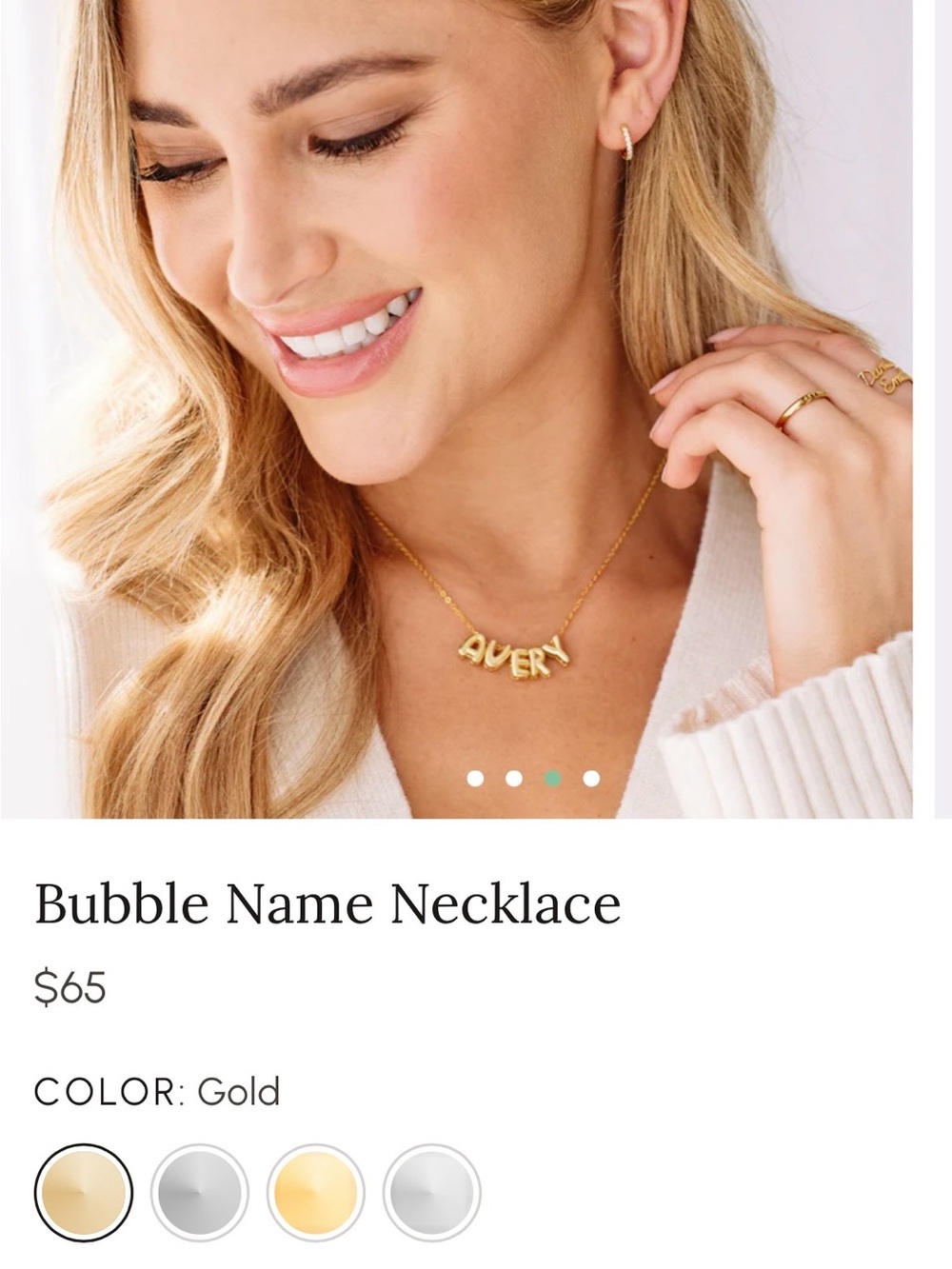 Mint & Lily Gold Letter Necklace - Charming Initial Pendant - Picture 2 of 3